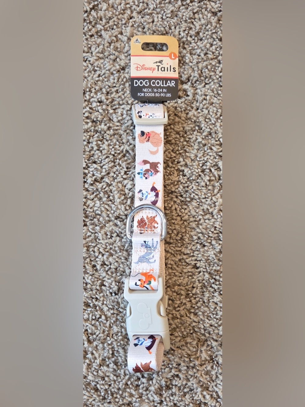 NEW Disney Tails Collection Large Dog Collar Tan